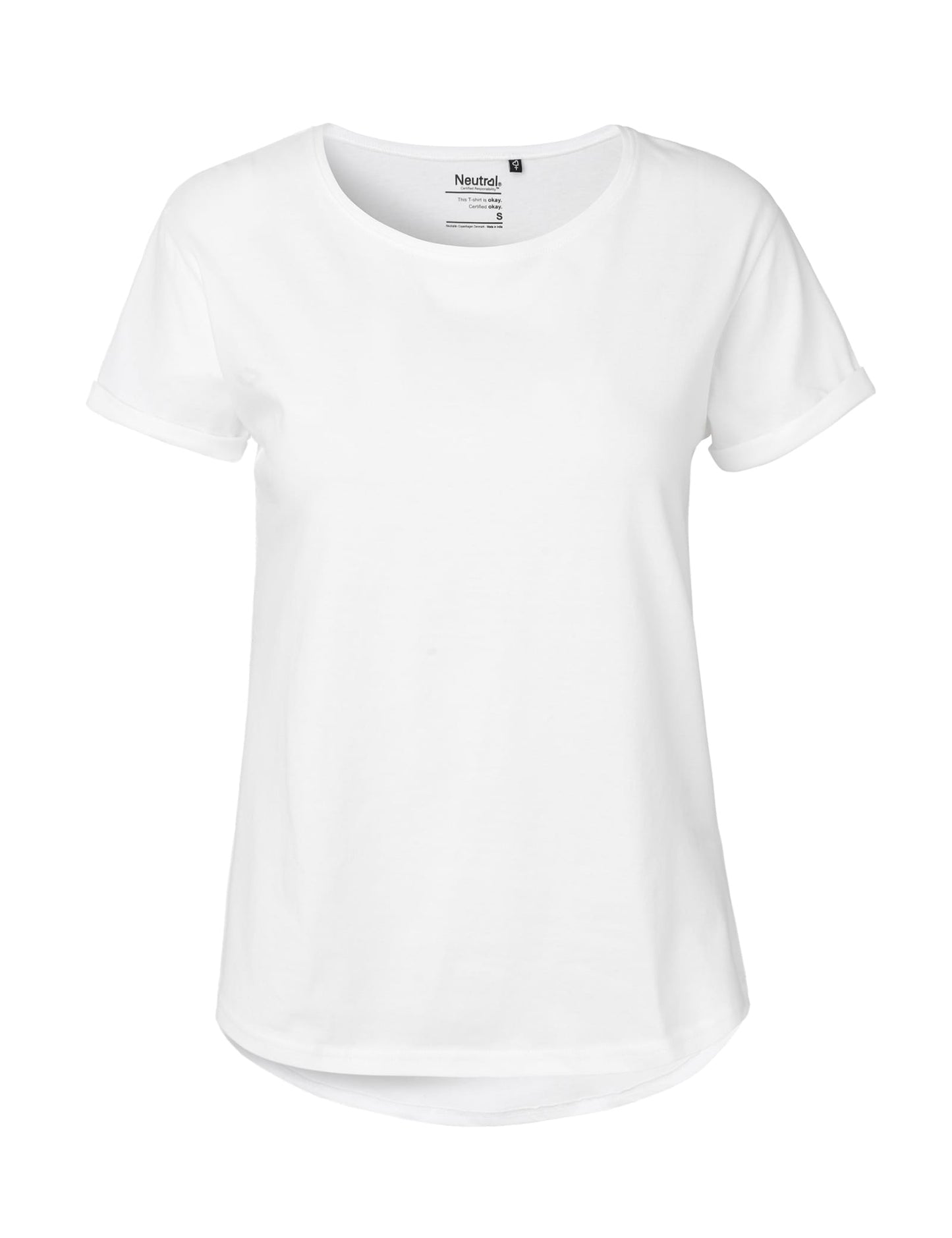 Neutral T-Shirts Ladies Roll Up Sleeve T-Shirt
