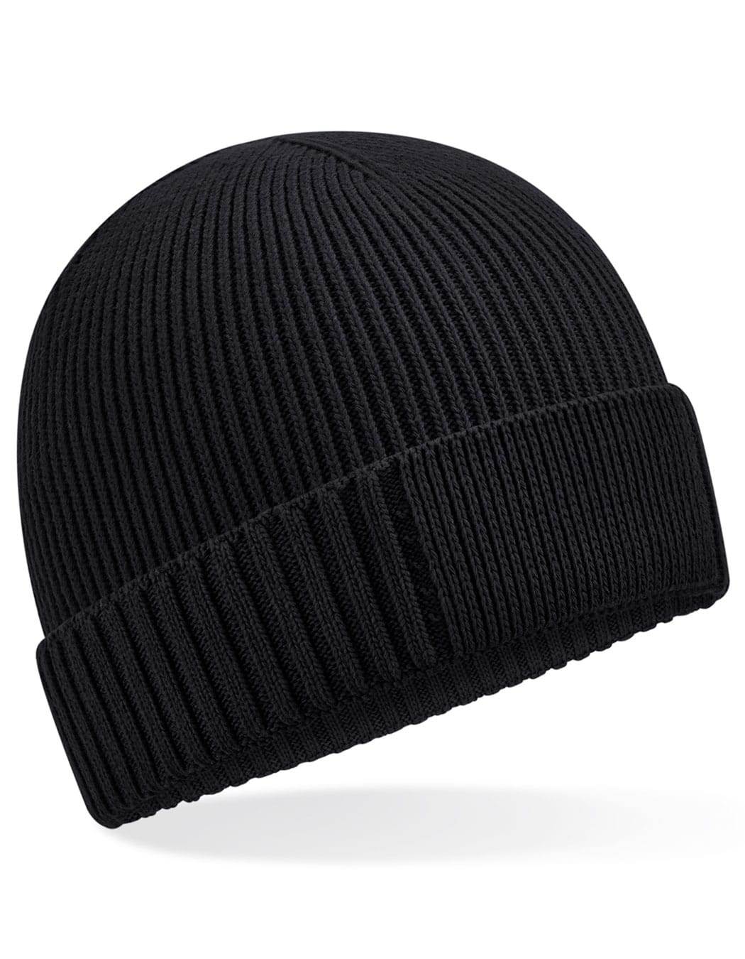 Beechfield Mützen Black / One Size Organic Cotton Engineered Patch Beanie