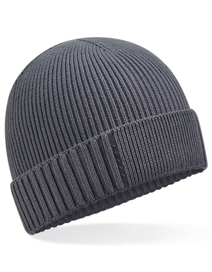 Beechfield Mützen Graphite Grey / One Size Organic Cotton Engineered Patch Beanie