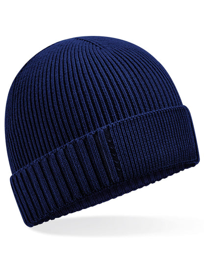 Beechfield Mützen Oxford Navy / One Size Organic Cotton Engineered Patch Beanie