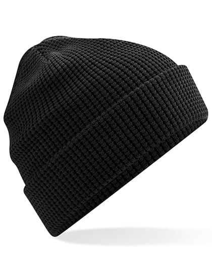Beechfield Mützen Black / One Size Organic Cotton Waffle Beanie