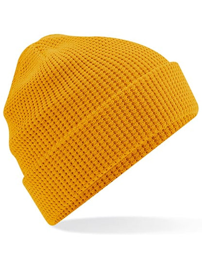Beechfield Mützen Mustard / One Size Organic Cotton Waffle Beanie