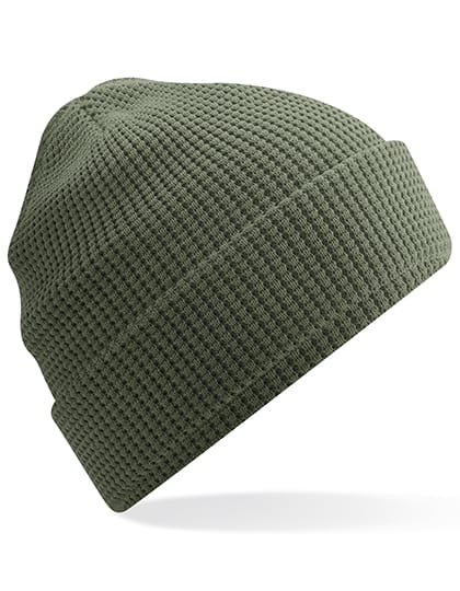 Beechfield Mützen Olive Green / One Size Organic Cotton Waffle Beanie