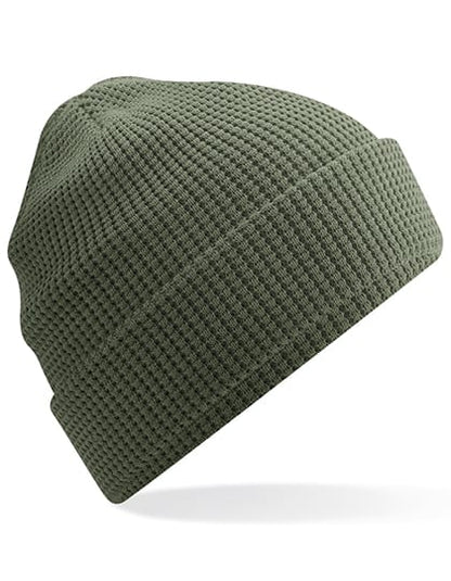 Beechfield Mützen Olive Green / One Size Organic Cotton Waffle Beanie