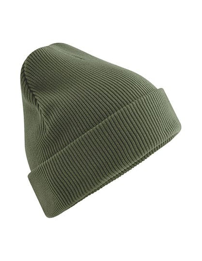 Beechfield Mützen Olive Green / One Size Organic Cotton Original Cuffed Beanie