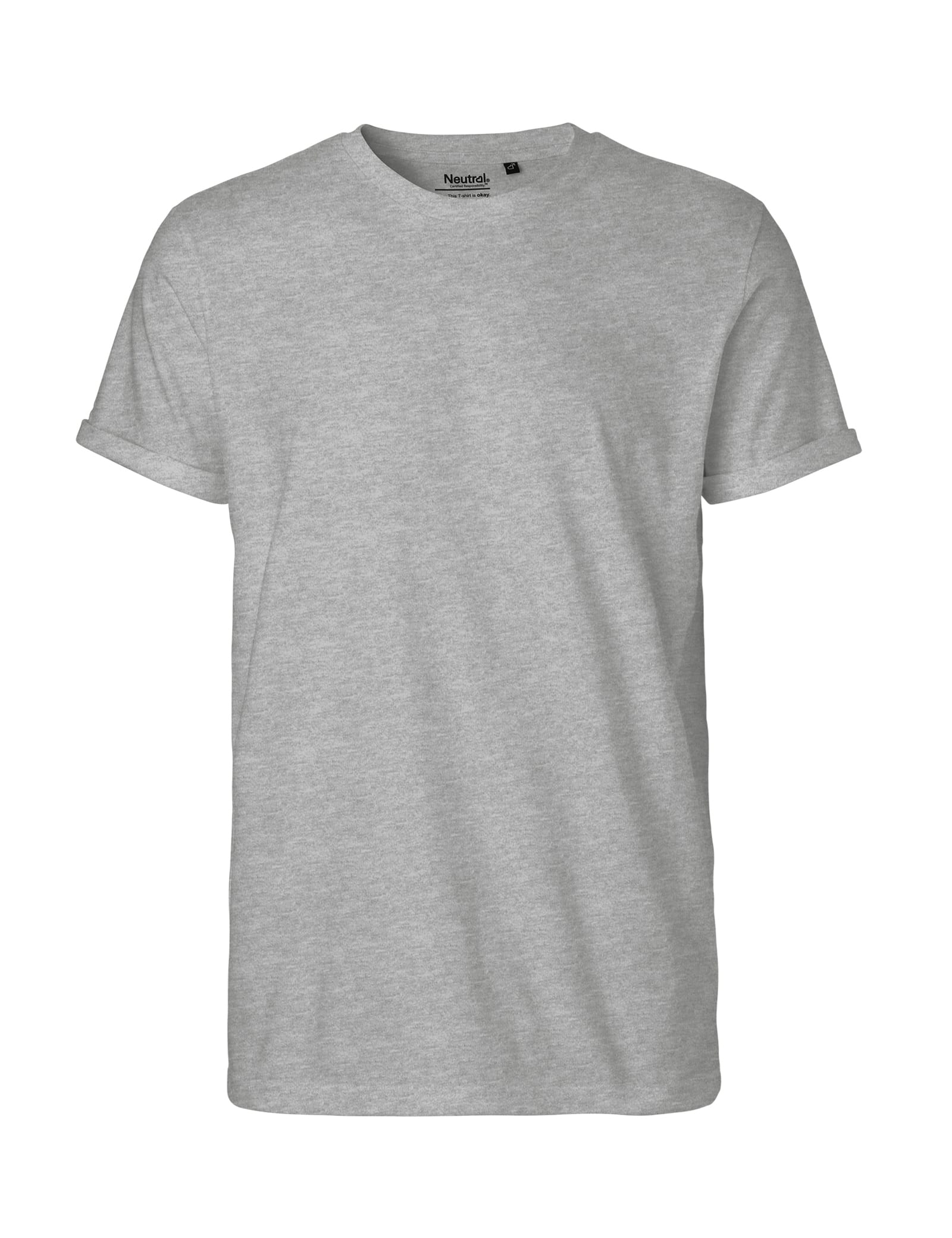 Neutral T-Shirts Mens Roll Up Sleeve T-Shirt