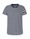 White - Navy (Striped)