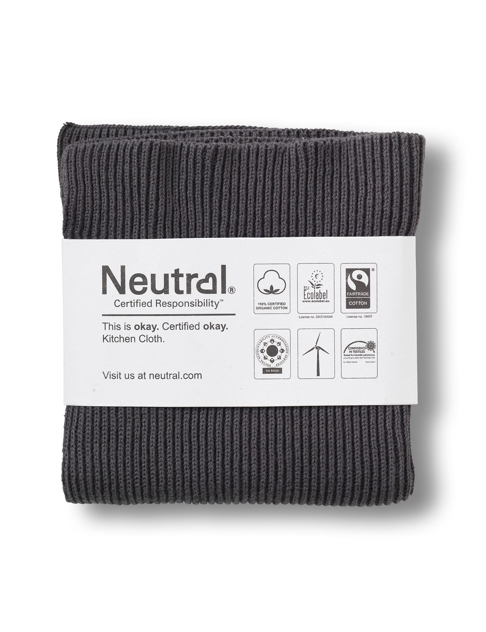 Neutral Küchenaccessoires Rib Knit Kitchen Cloth (2 Pieces)