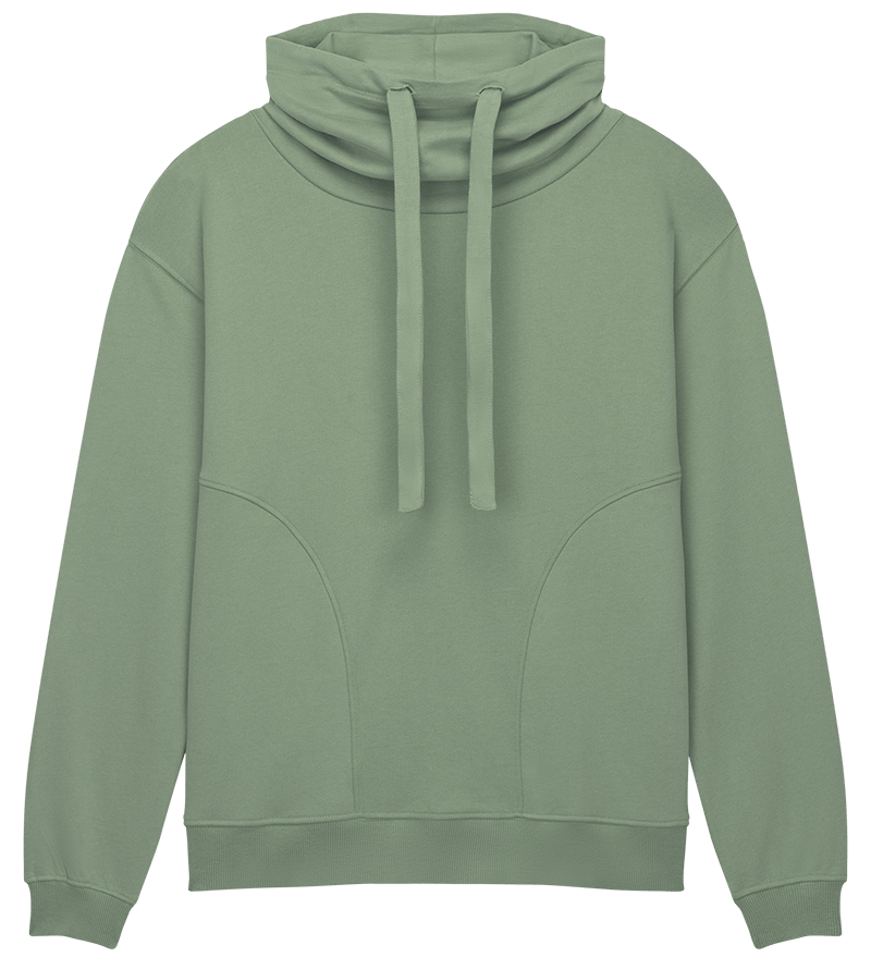 Earth Positive Crewneck Sueded Bamboo Green / XS Earth Positive Women's Funnel Neck Sweatshirt