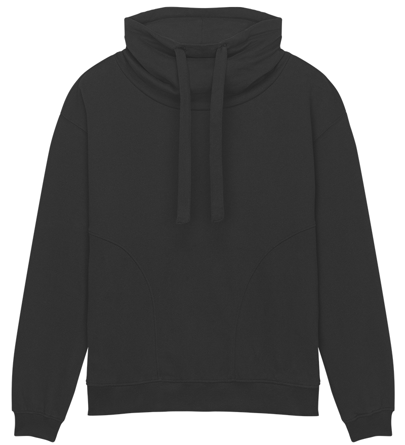 Earth Positive Crewneck Sueded Black / XS Earth Positive Women's Funnel Neck Sweatshirt