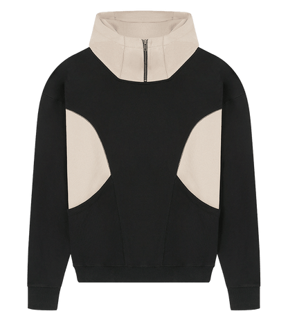 Earth Positive Hoodie Black/Fawn / XS Earth Positive Colour Panelled Hoodie