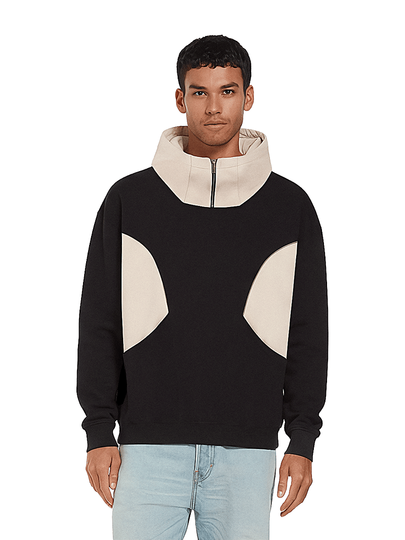 Earth Positive Hoodie Earth Positive Colour Panelled Hoodie