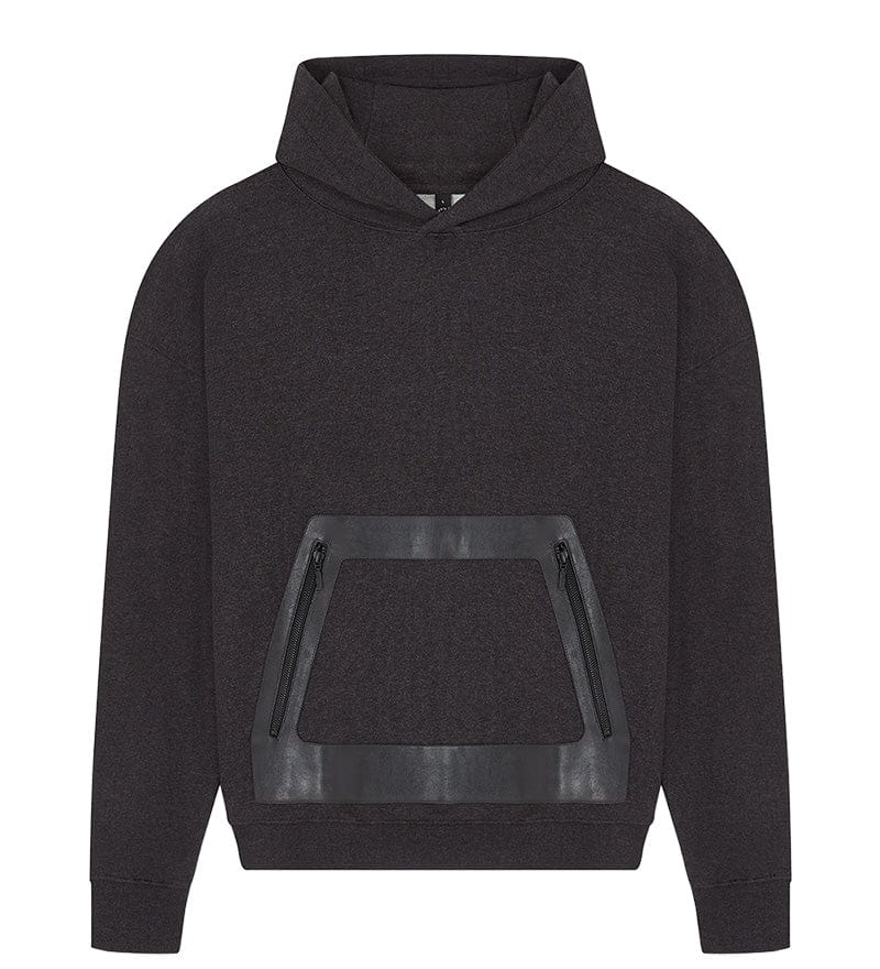 Earth Positive Hoodie Earth Positive Leather Panel Hoodie
