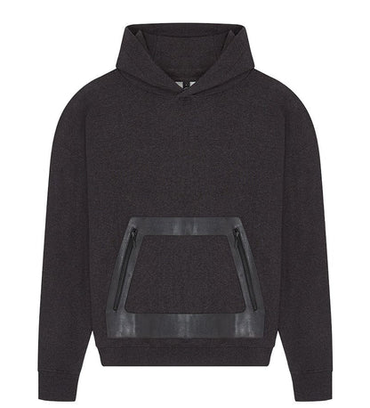 Earth Positive Hoodie Black Heather / XS Earth Positive Leather Panel Hoodie