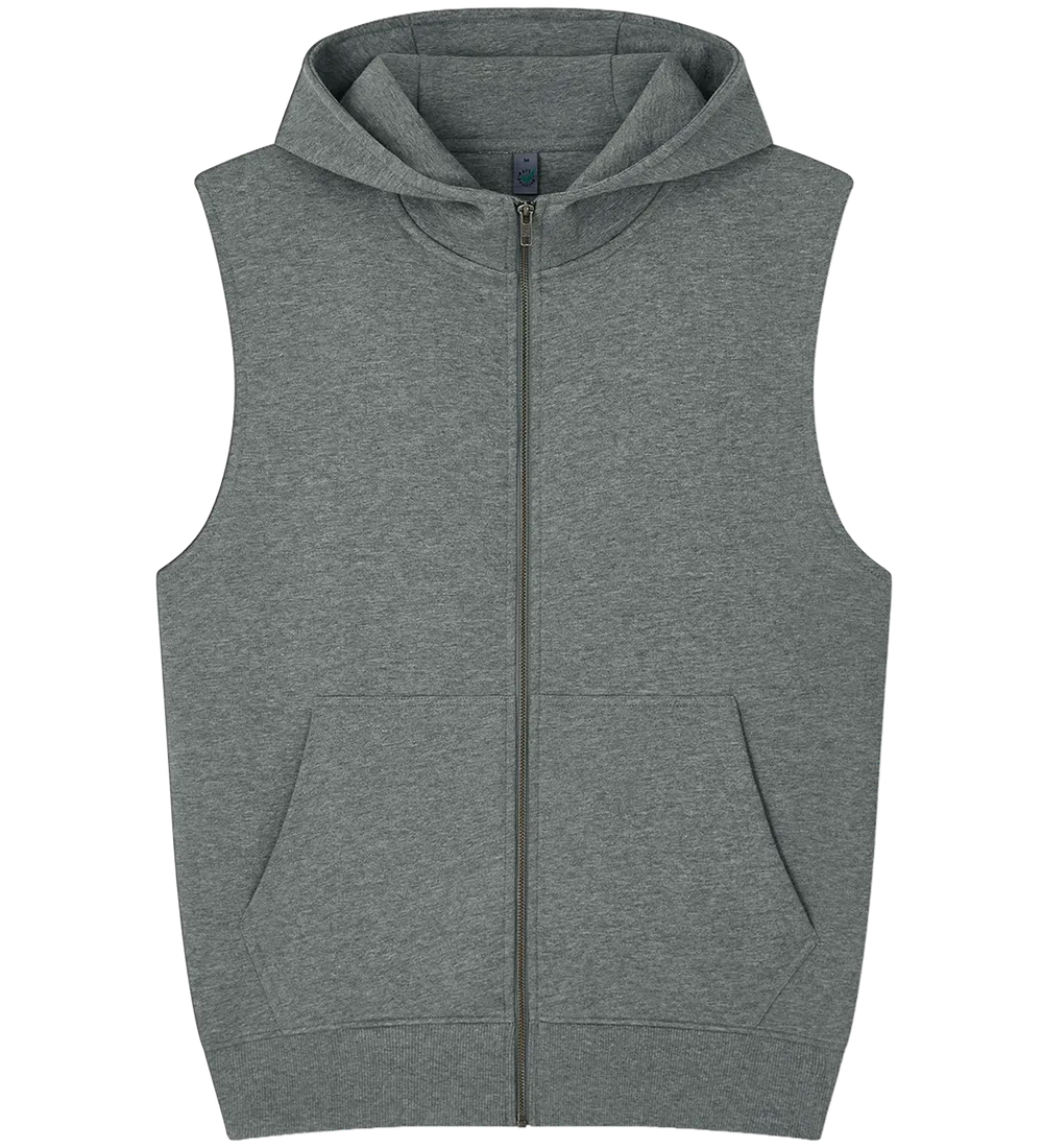 Earth Positive Hoodie Dark Heather / XS Earth Positive Sleeveless Hoodie