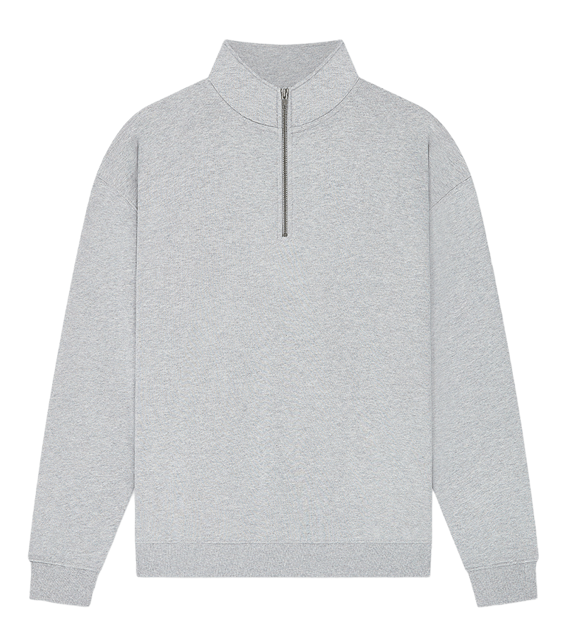 Earth Positive Zip-Thru Light Heather / XS Earth Positive 1/4 Zip Sweatshirt