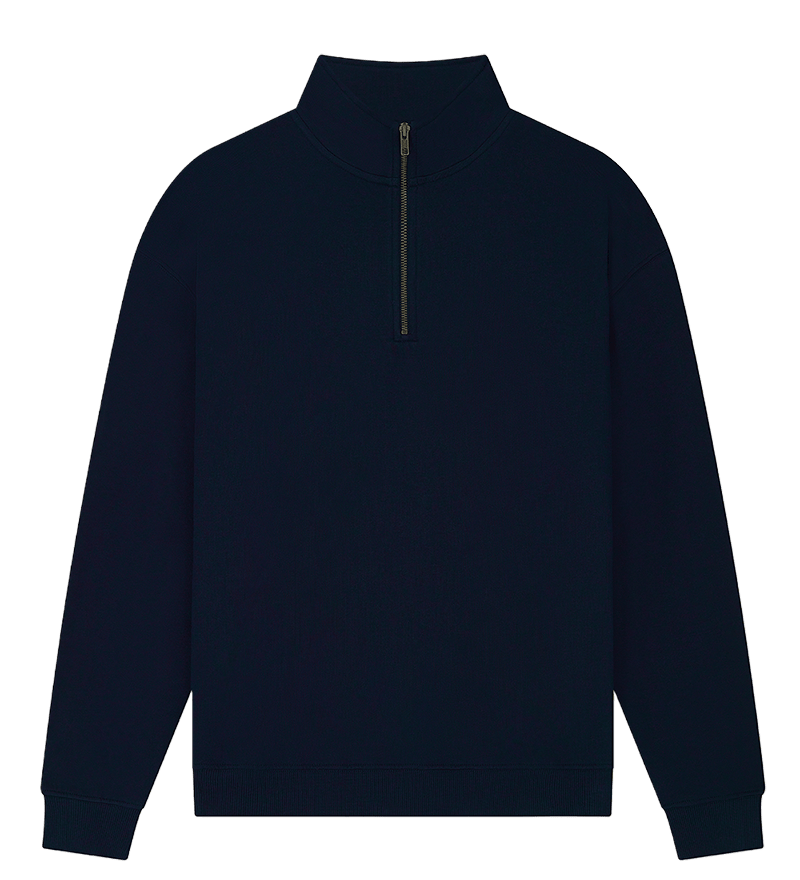 Earth Positive Zip-Thru Dark Navy / XS Earth Positive 1/4 Zip Sweatshirt