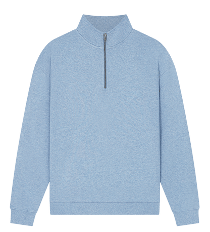 Earth Positive Zip-Thru Light Blue Heather / XS Earth Positive 1/4 Zip Sweatshirt