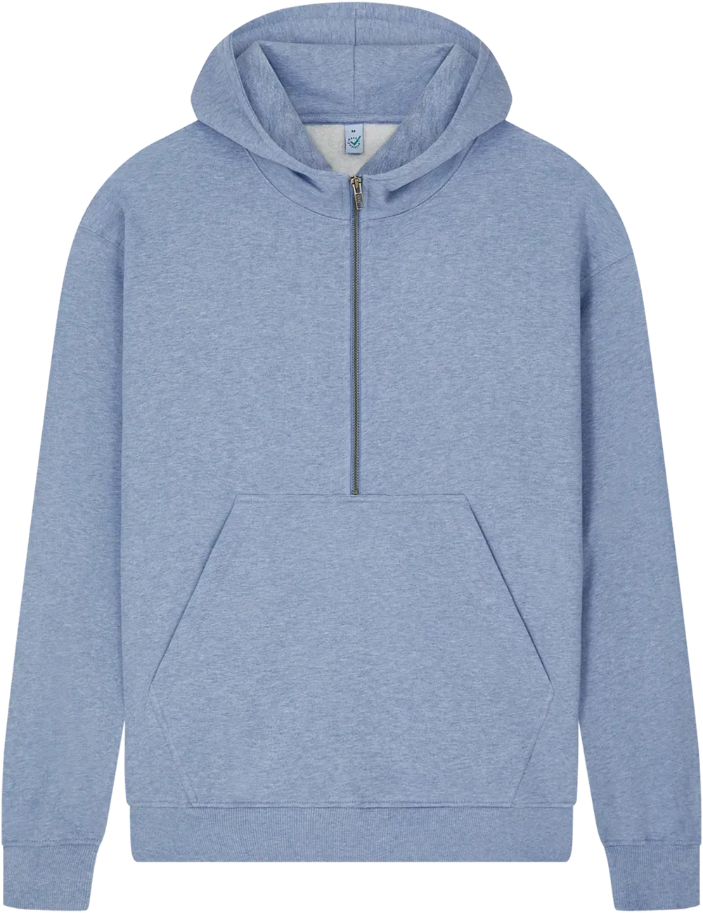 Earth Positive Zip-Thru Light Blue Heather / XS Earth Positive Half Zip Hoodie