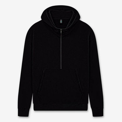 Earth Positive Zip-Thru Black / XS Earth Positive Half Zip Hoodie