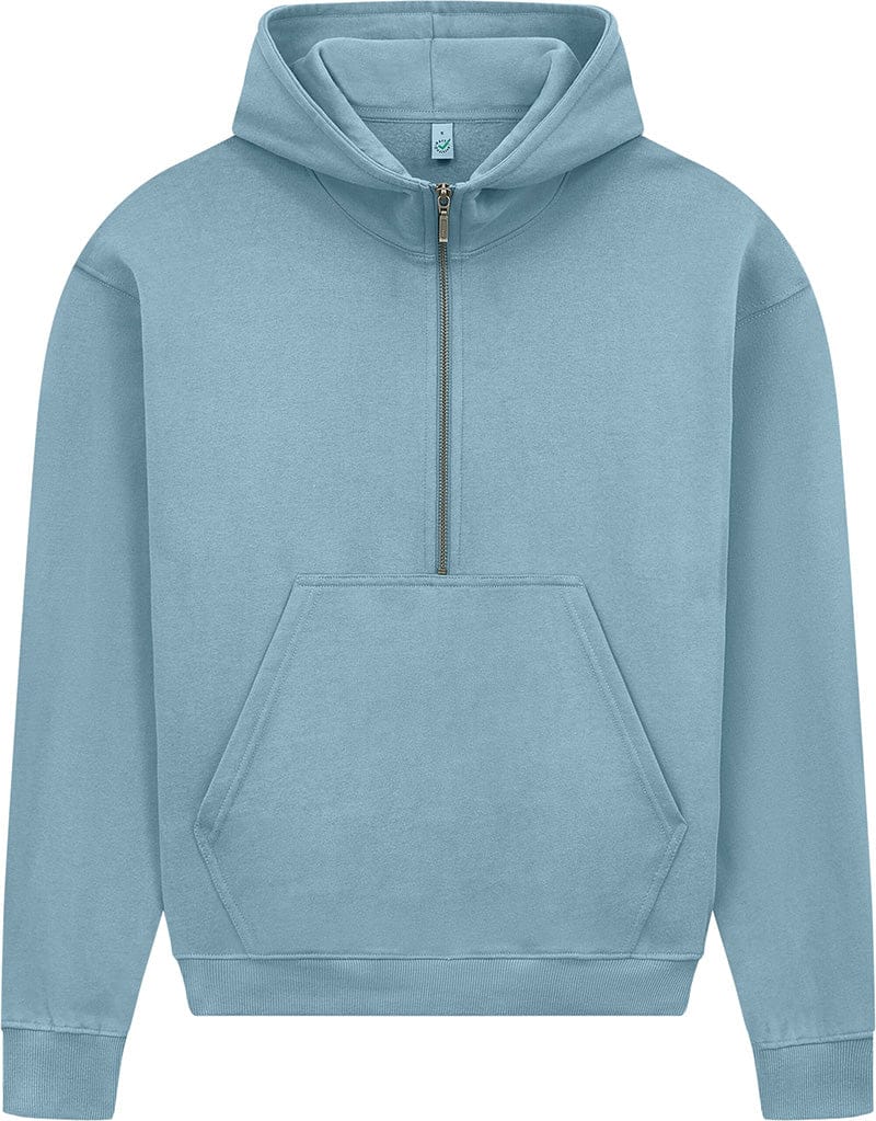 Earth Positive Zip-Thru Sueded Blue Dusk / XS Earth Positive Women's Half-Zip Hoodie