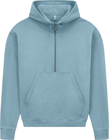 Earth Positive Zip-Thru Sueded Blue Dusk / XS Earth Positive Women's Half-Zip Hoodie