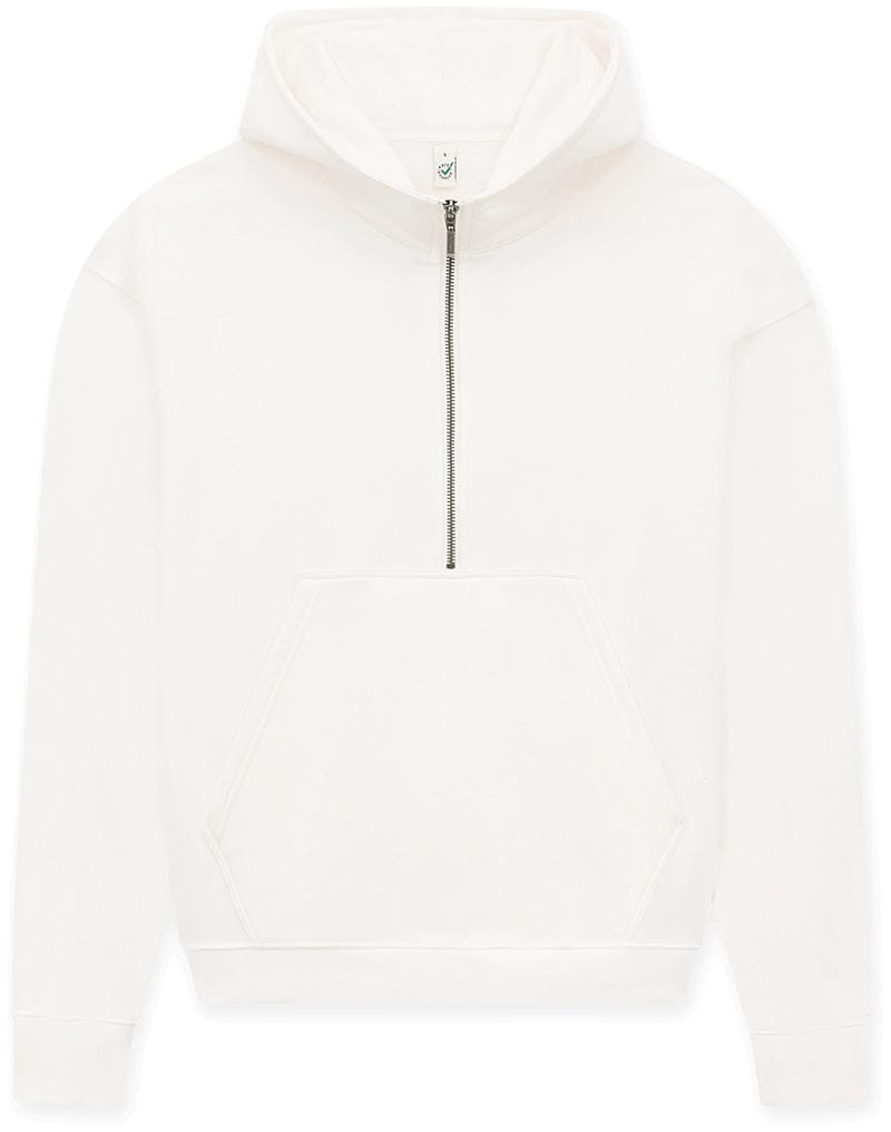 Earth Positive Zip-Thru Sueded Off White / XS Earth Positive Women's Half-Zip Hoodie