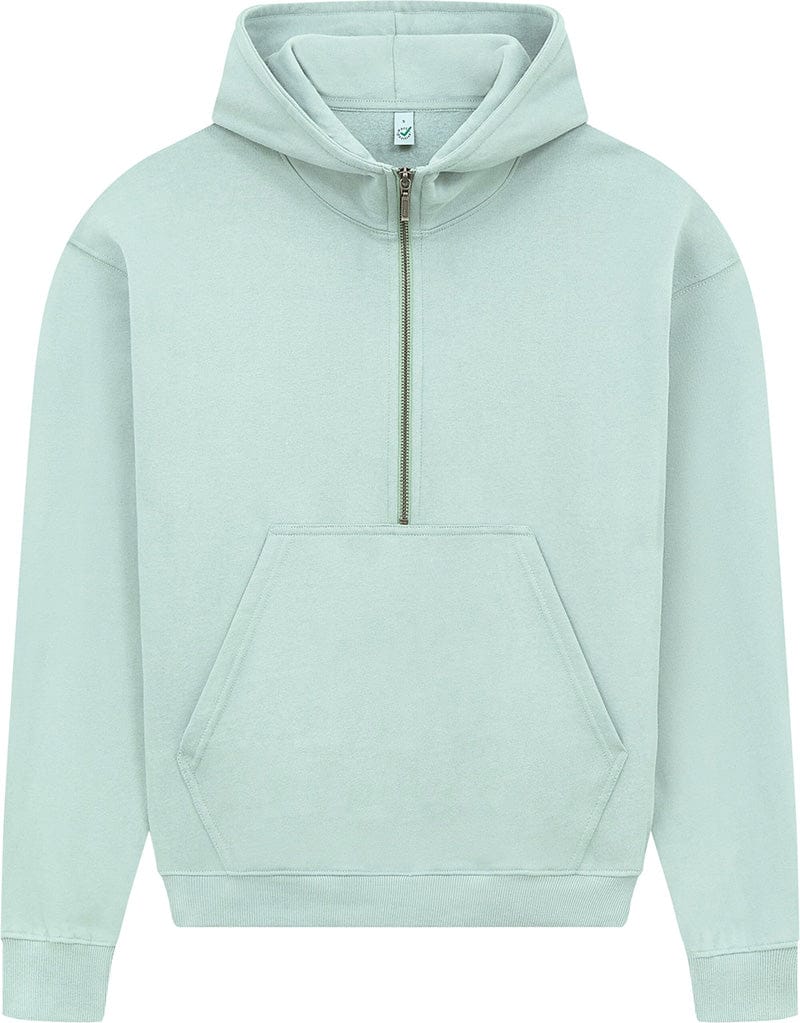 Earth Positive Zip-Thru Sueded Slate Green / XS Earth Positive Women's Half-Zip Hoodie