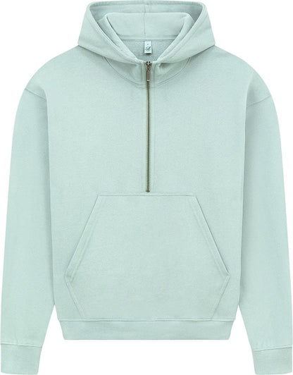 Earth Positive Zip-Thru Sueded Slate Green / XS Earth Positive Women's Half-Zip Hoodie