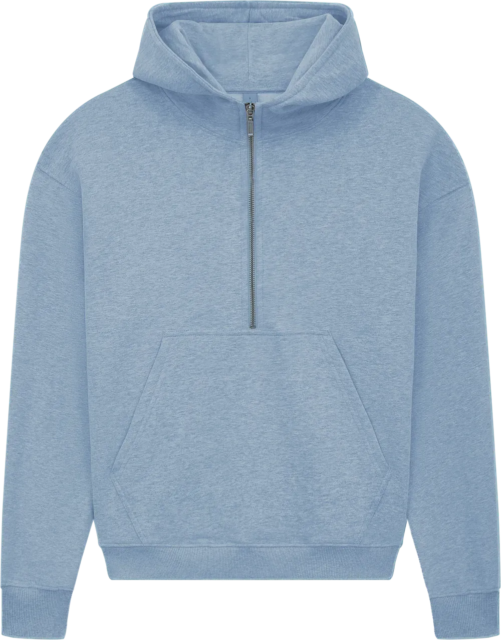 Earth Positive Zip-Thru Sueded Light Blue Heather / XS Earth Positive Women's Half-Zip Hoodie