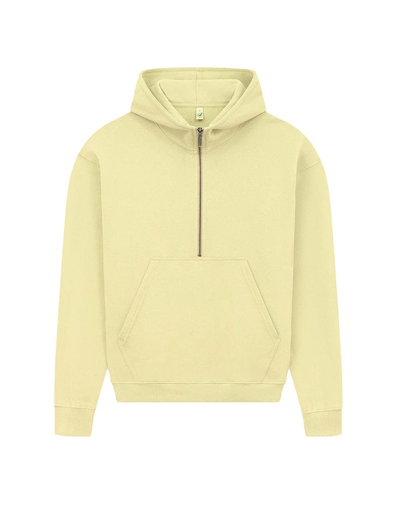 Earth Positive Zip-Thru Sueded Pale Lemon / XS Earth Positive Women's Half-Zip Hoodie