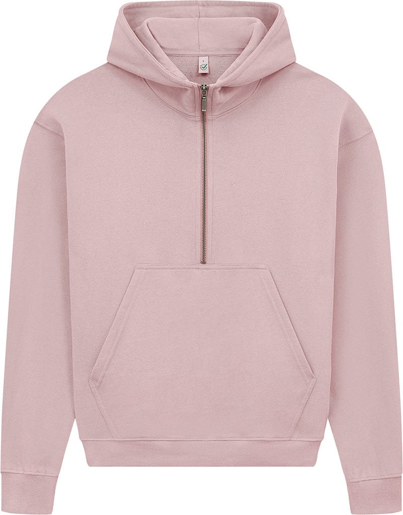 Earth Positive Zip-Thru Sueded Miami Pink / XS Earth Positive Women's Half-Zip Hoodie