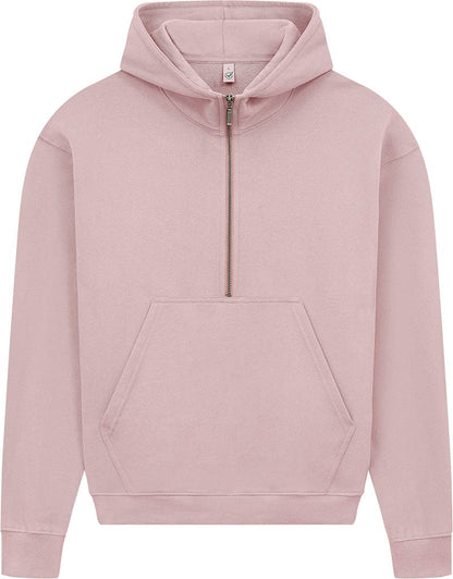 Earth Positive Zip-Thru Sueded Miami Pink / XS Earth Positive Women's Half-Zip Hoodie