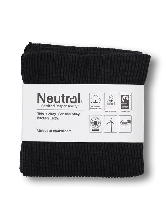 Neutral Küchenaccessoires Black / 30 x 30 cm Rib Knit Kitchen Cloth (2 Pieces)